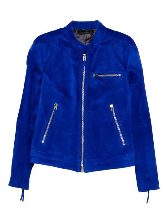 Suede Zip-Up Jacket