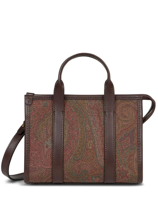 Paisley-Jacquard Mini Tote Bag