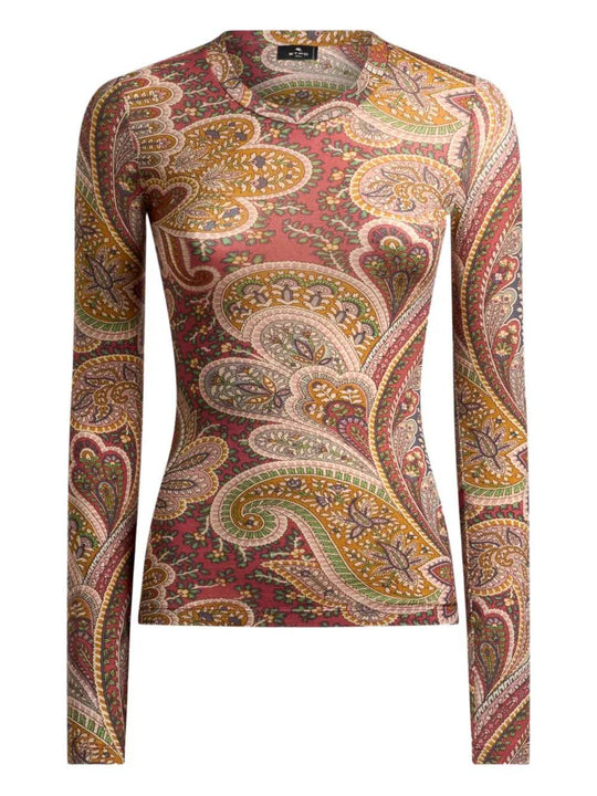 Paisley Print Top