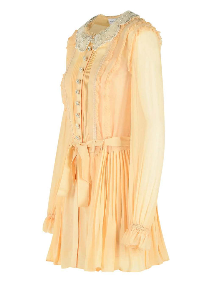 Self-Portrait DRESS - Yellow & Orange | 8afc11e0b9bcfe44ce6ccf86a4bc321b5a5f7ea0