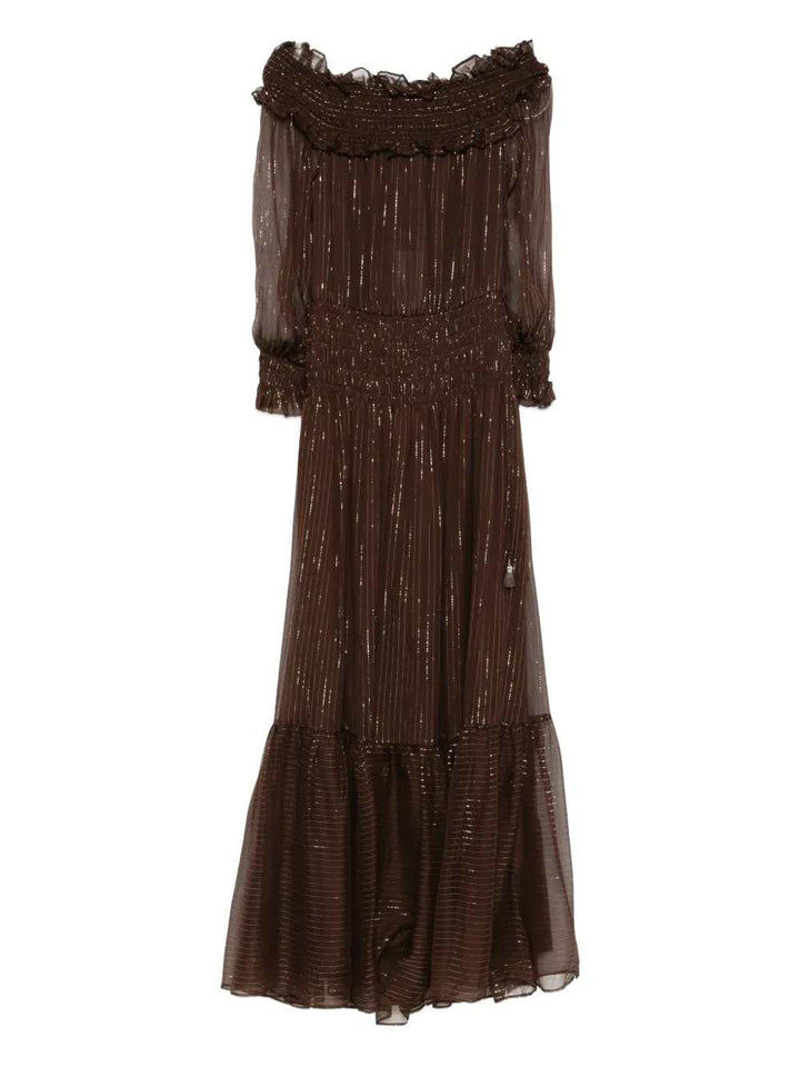 Self-Portrait DRESS - Brown | 68edd7147c85d1b6965484d32e2c30ea21f9c558