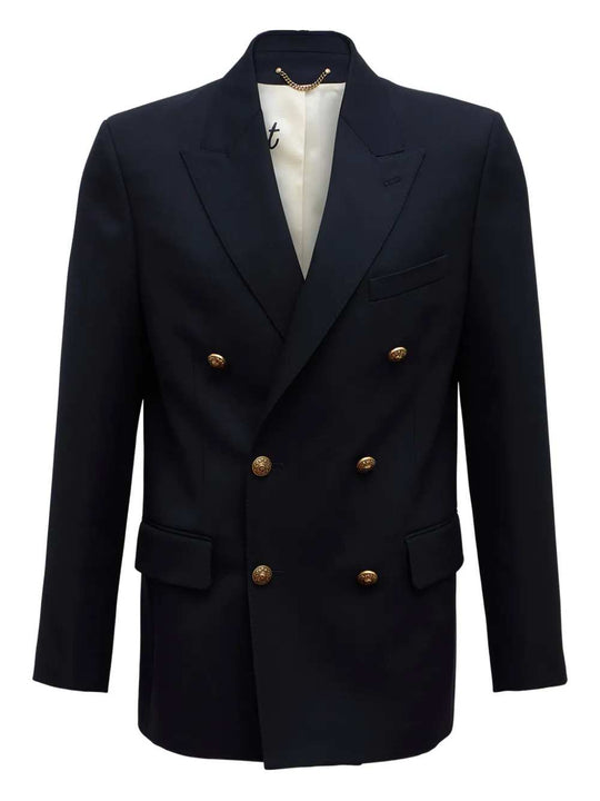 Double-Breasted Blazer With Gold-Tone Buttons