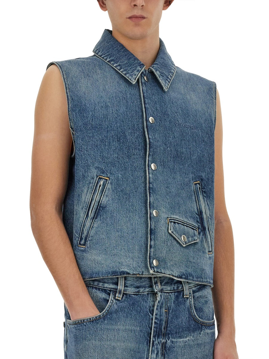Givenchy Gilet - Blue | Wanan Luxury