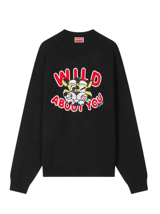 Kenzo Wild Tiger Wool And Cotton Sweater