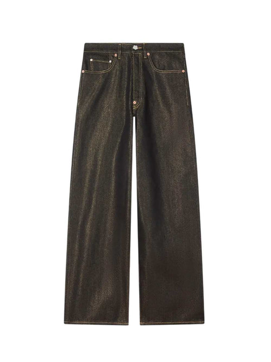 Wide-Leg Jeans With Cuffs In Japanese Denim