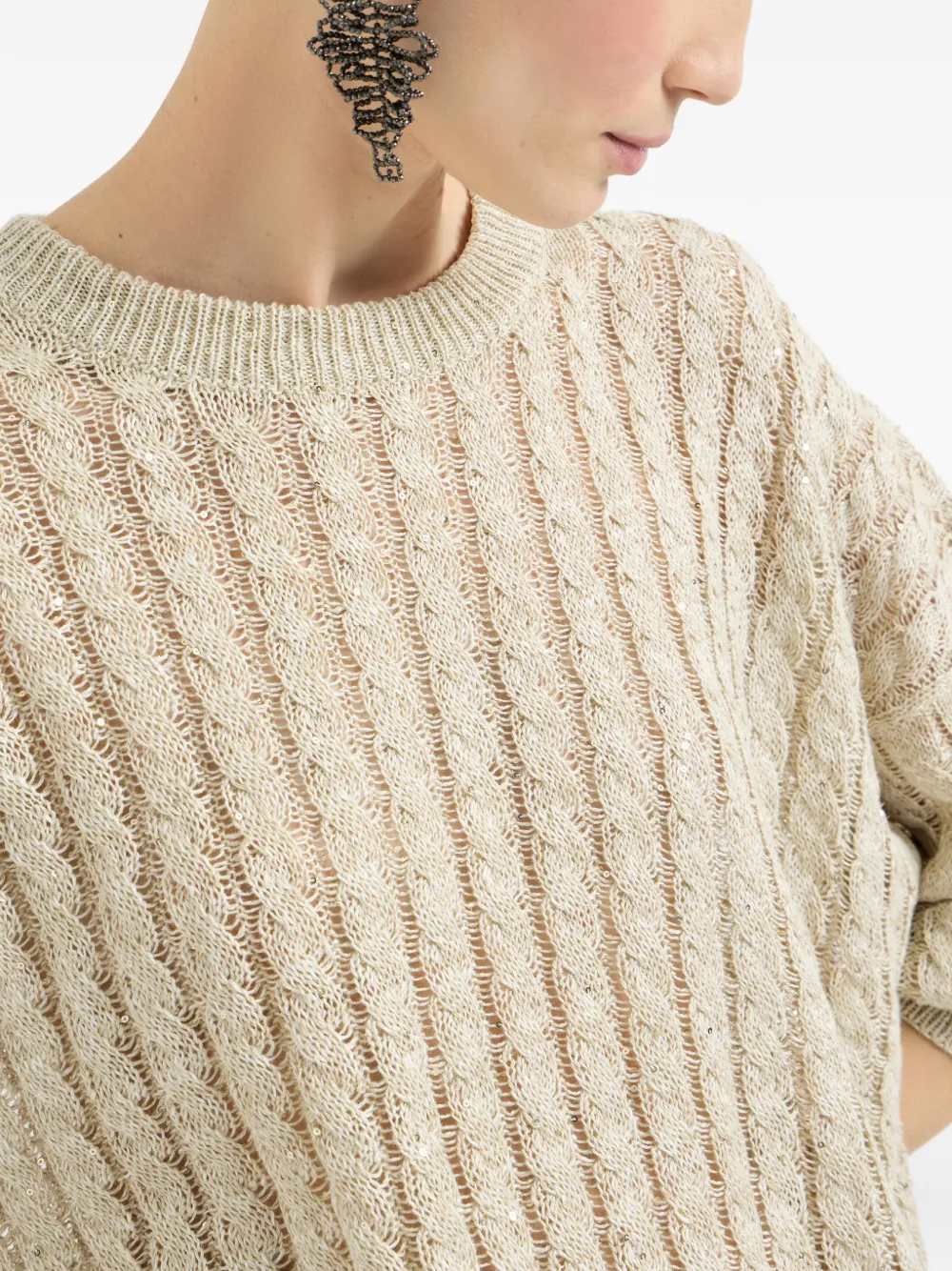 Brunello Cucinelli SWEATER - Nude & Neutrals | 1c4bac906698c644c971e133f80b3f07725fe4c4