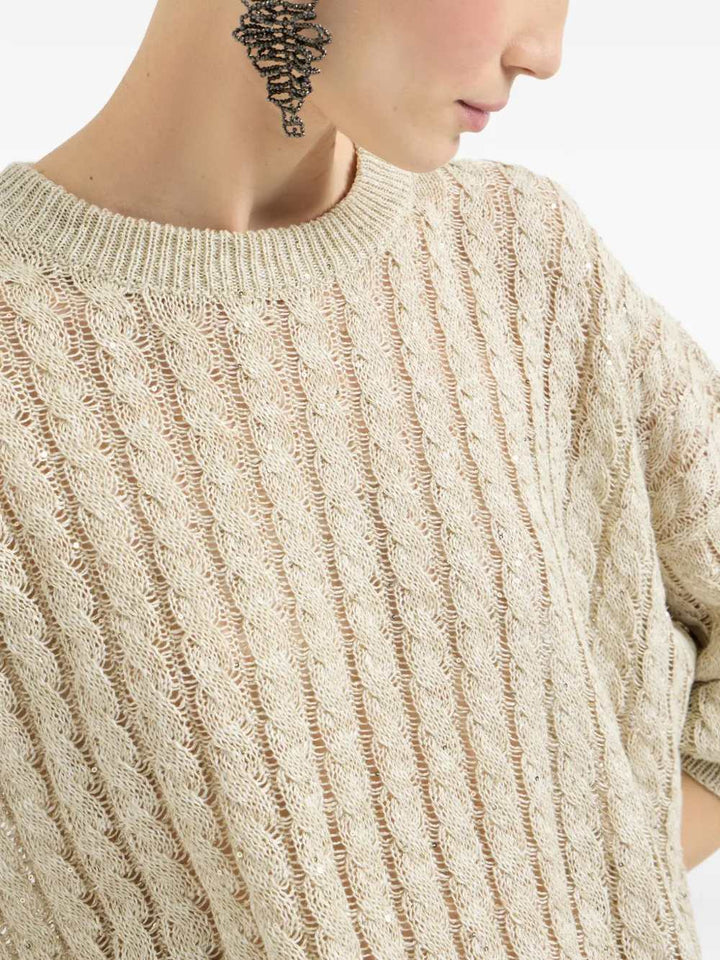 Brunello Cucinelli SWEATER - Nude & Neutrals | 1c4bac906698c644c971e133f80b3f07725fe4c4