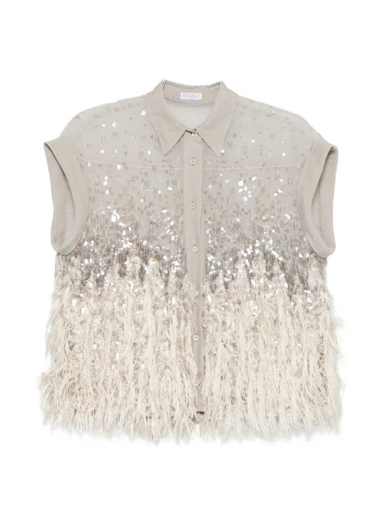 Sequin Fringe Shirt
