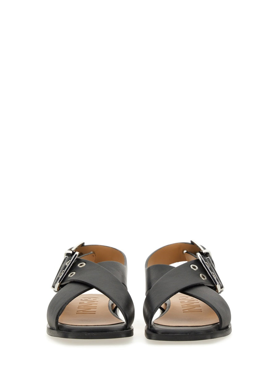 Ganni Sandals - Black | Wanan Luxury