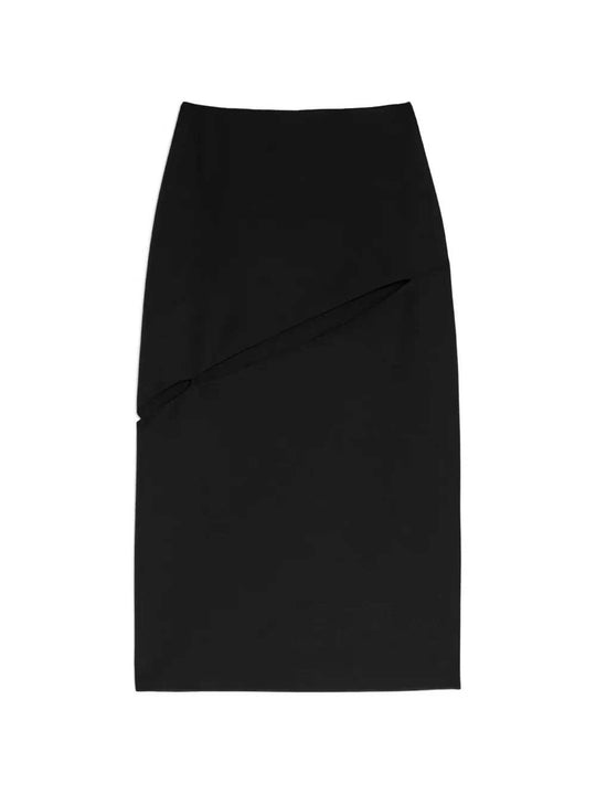 Midi Skirt With Cut-Out Detail