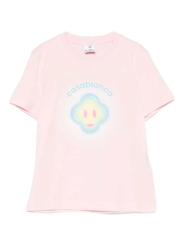 Casablanca TSHIRT - Pink & Purple | 9d522b4e54ec89b304c06889a98775a9f5df5c77