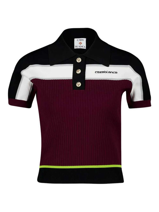 Polo Shirt With Striped Detail