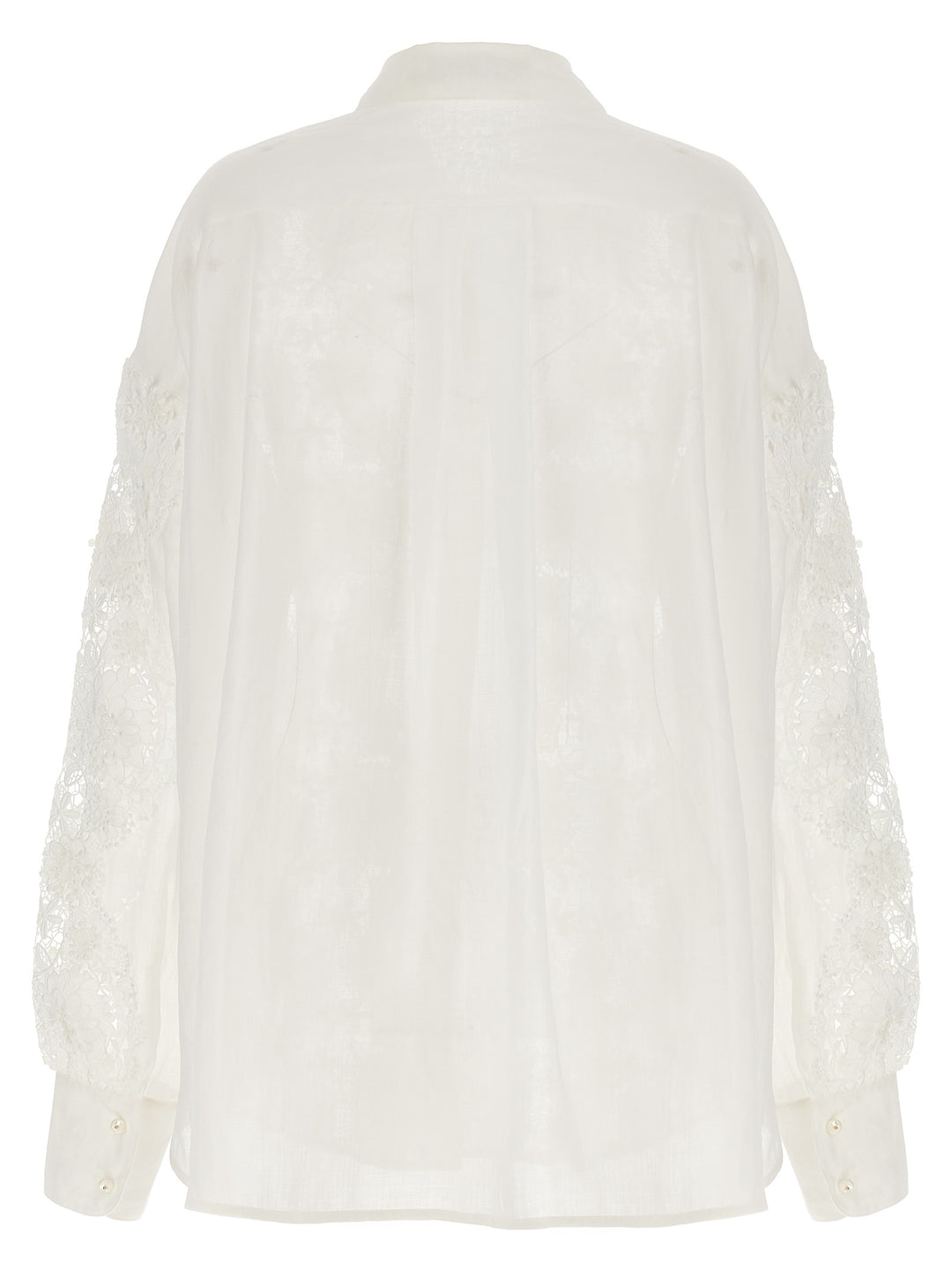 Halliday Lace Flower Shirt, Blouse White