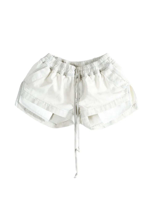 Mist-Colored Drawstring Shorts