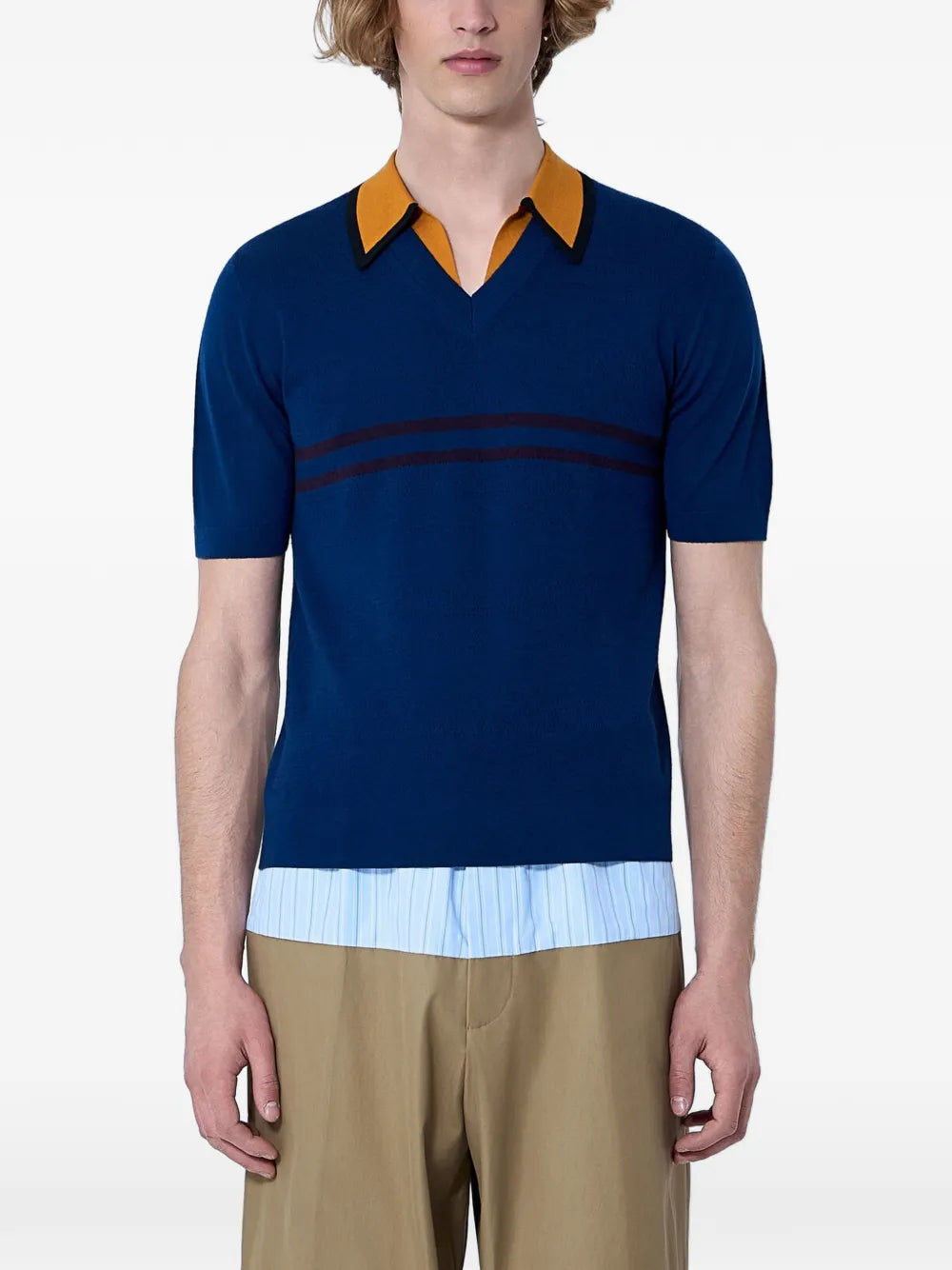 Dries Van Noten POLO - Blue | 9c06c6453a8e5945e17b523b8ea8d14fe8d6a4ab