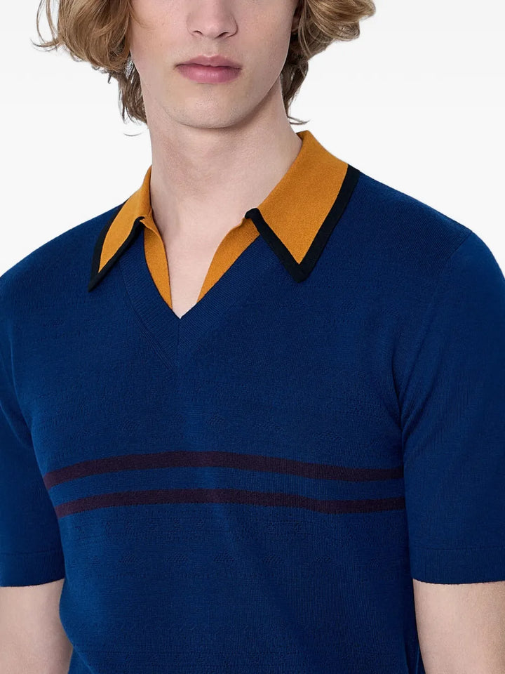 Dries Van Noten POLO - Blue | 2aef25ab49b838d4b8c03ee8bb40310f407668bd