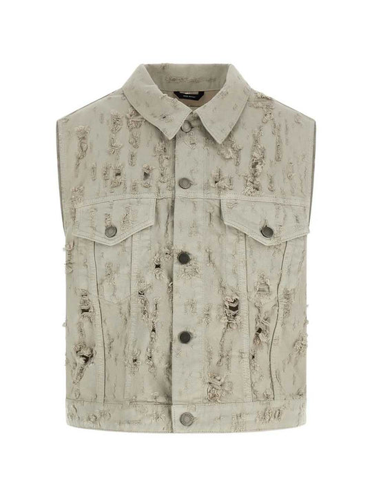 Ryder Distressed Denim Vest