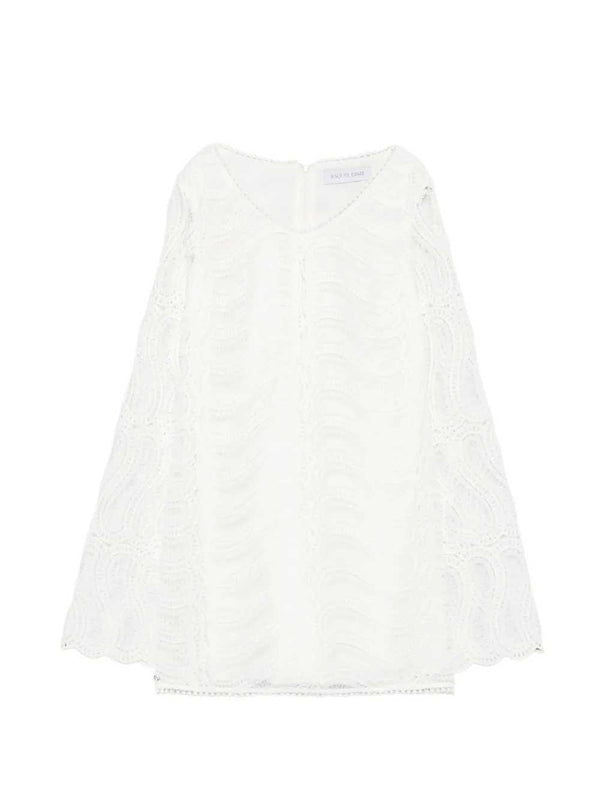 Maty V-Neck Dress With Wavy Lace