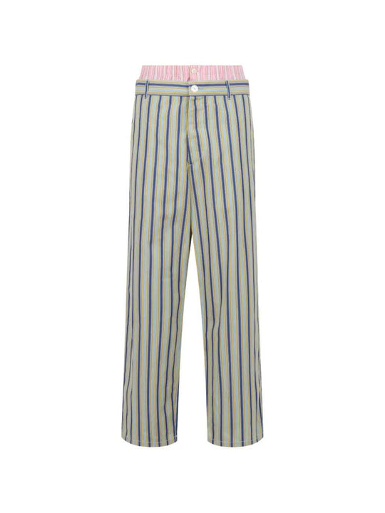 Striped Wide-Leg Pants