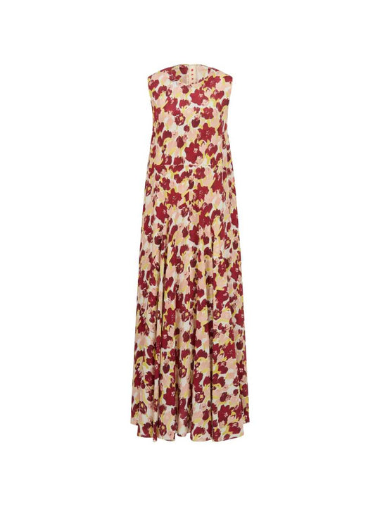 Pleated Floral Dress
