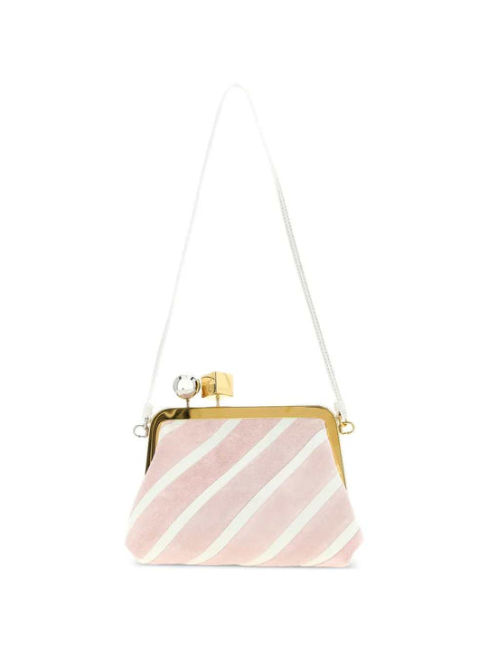 Berlingot Striped Patchwork Clutch