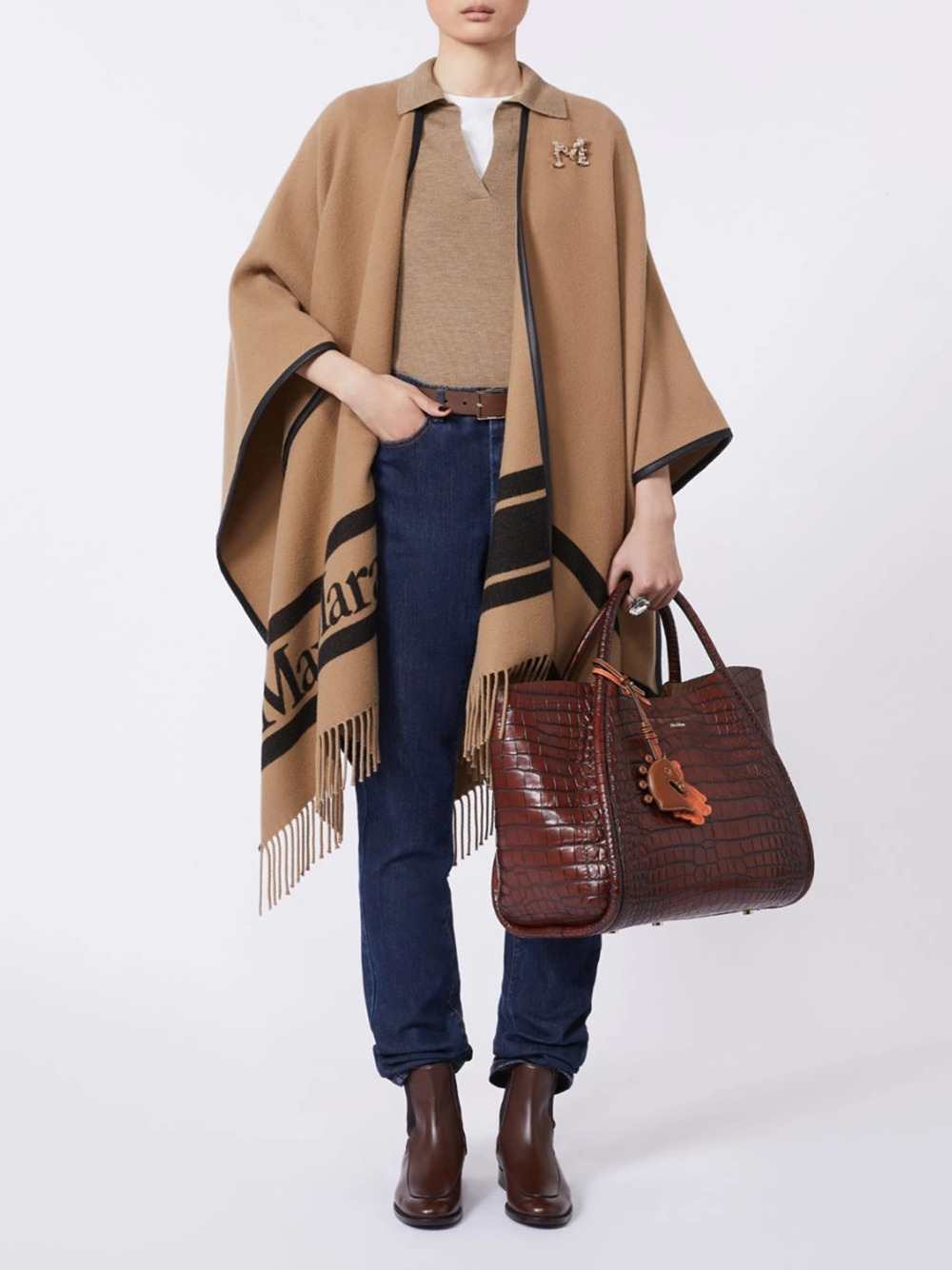 Max Mara FOULARD - Brown | 8b8c02d0118c1a81c9584b2b4396de4b4a7fa401