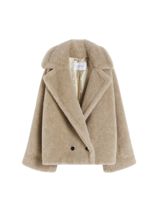 Alpaca And Cashmere Teddy Coat - Sand