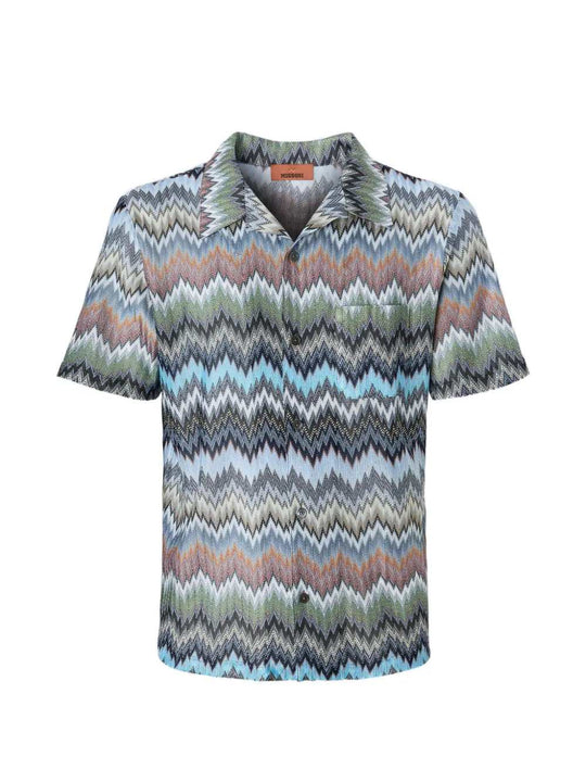 Short-Sleeved Zigzag Shirt