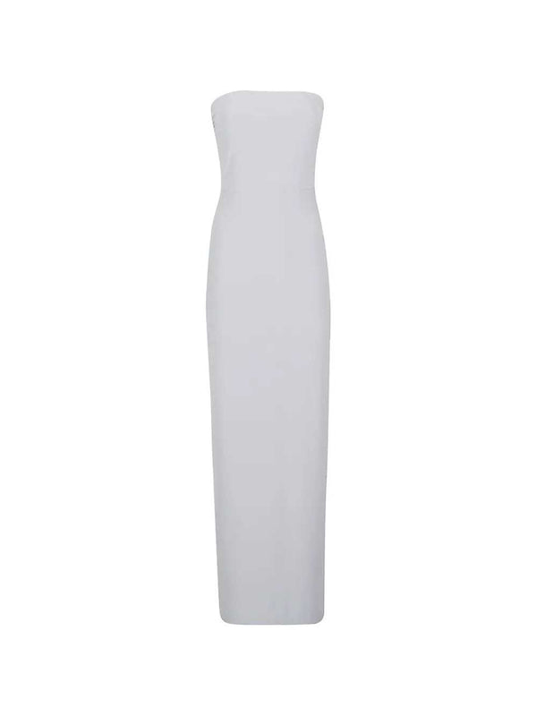 Long Strapless Silk Dress