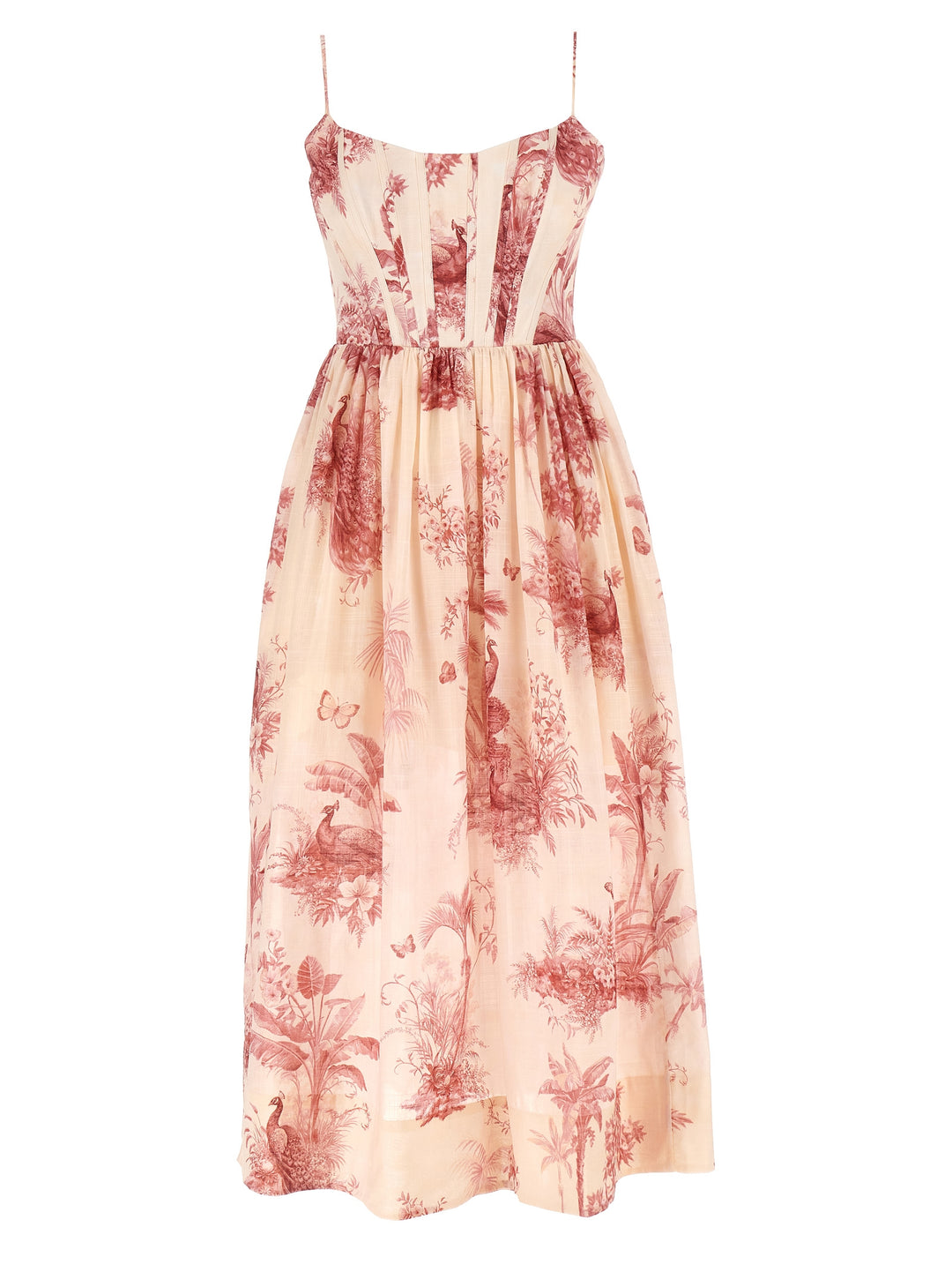 Waverly Corset Midi Dresses Pink