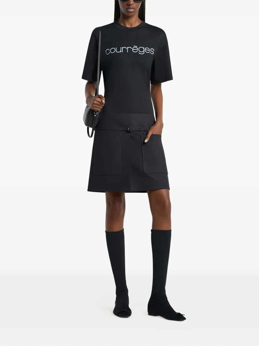 Courreges TSHIRT - Black | 580f403fef62d631ce6f113280ffe13fb9b5776b