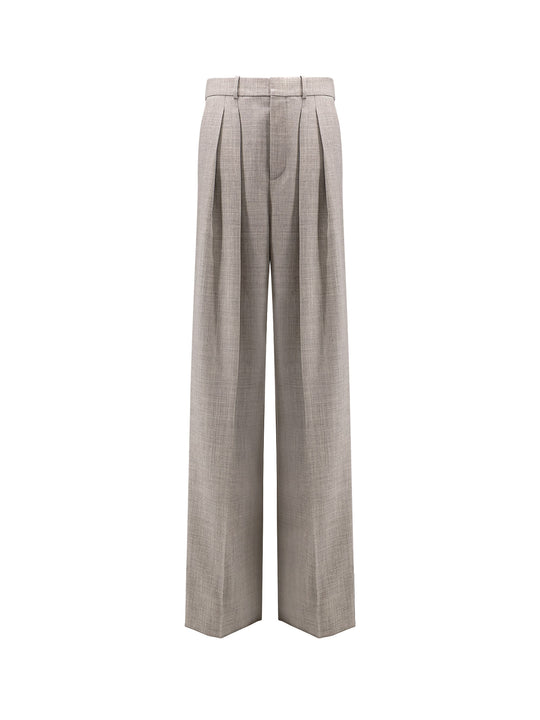 Certified Wool Trousers With Wide Leg