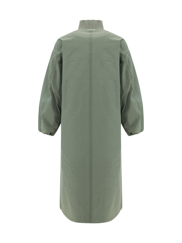 TECH SEERSUCKER OVERSIZED SHELL COAT