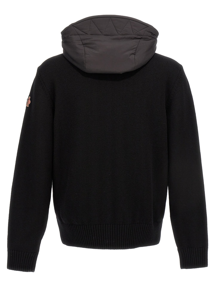 Moncler Grenoble Bimaterial Cardigan Sweaters and Cardigans - Black | d7d45cb05e336311d5eb4be315cf3b86cf572bc9
