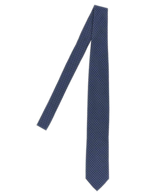 Patterned Silk Tie Ties And Papillon Blue