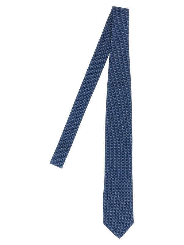Patterned Silk Tie Ties And Papillon Blue