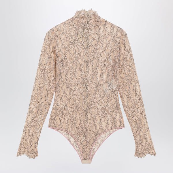 Nude Rebrodé Lace Bodysuit