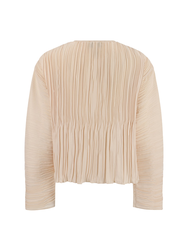 PLISS' POLY CREPE LONG SLEEVES SHIRT