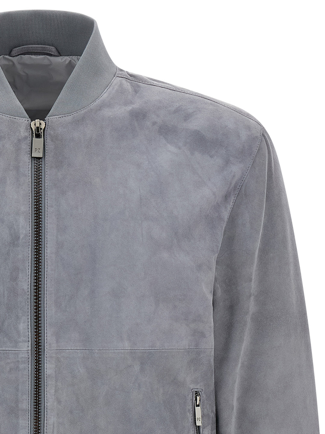 Pal Zileri Suede Jacket Puffer Jackets - Gray | 457e8e62ac45737d87643633447c149cbf5513ac