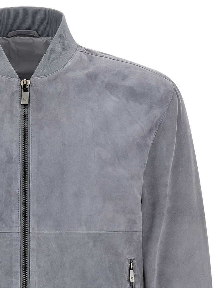 Pal Zileri Suede Jacket Puffer Jackets - Gray | 457e8e62ac45737d87643633447c149cbf5513ac