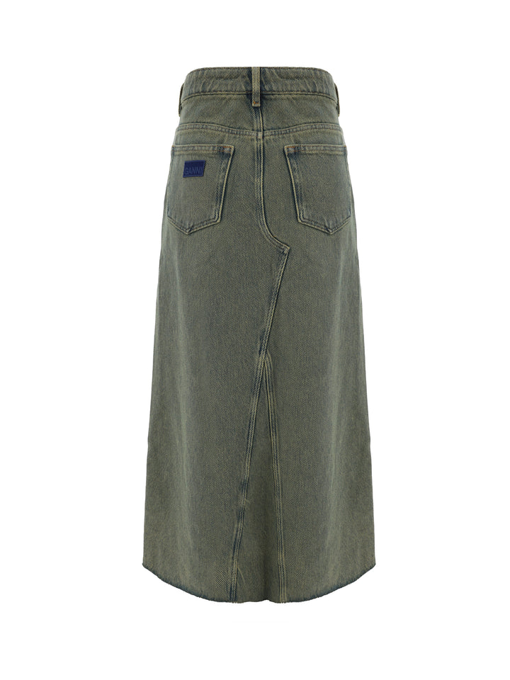 OVERDYED HEAVY DENIM SKIRT