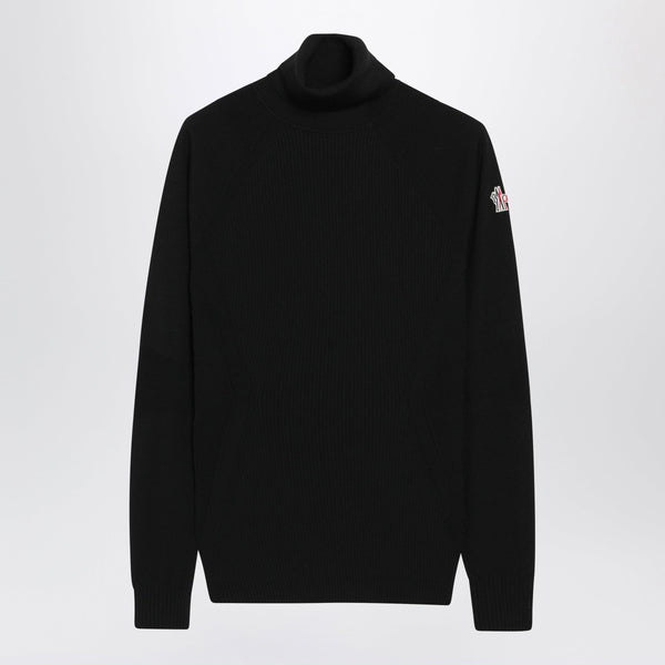 Black Turtleneck Sweater In Wool