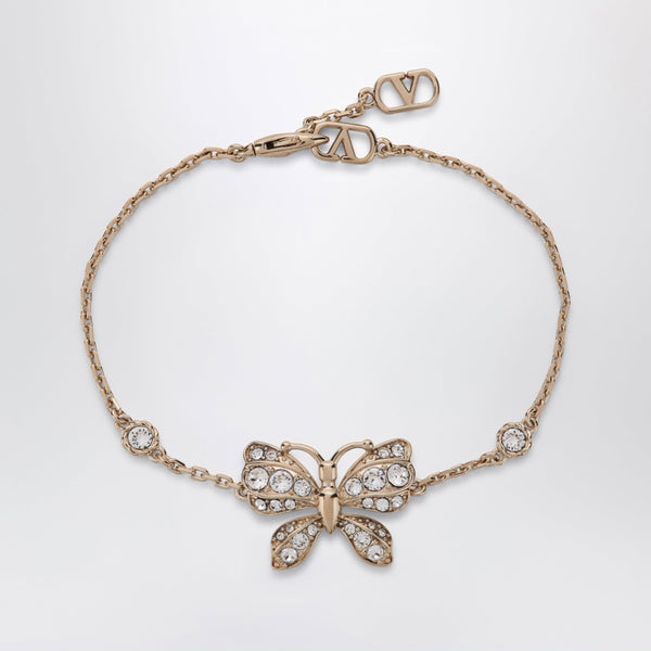 Flutterby Gold Bracelet In Metal And Crystals