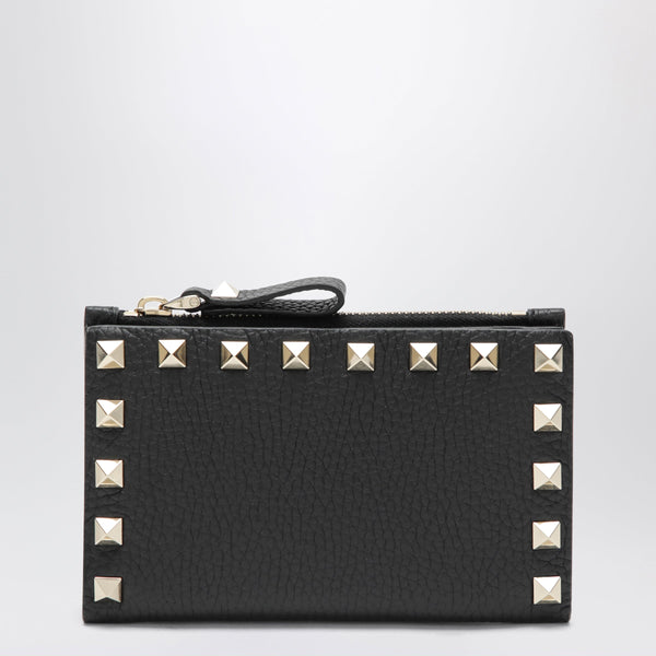 Rockstud Wallet In Black Leather