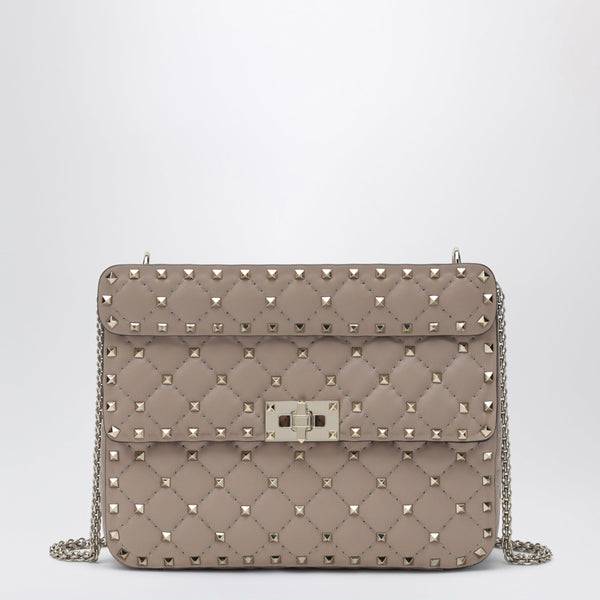 Medium Rockstud Spike Bag In Powder Pink Nappa Leather