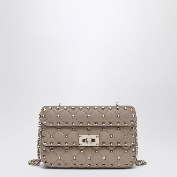 Mini Rockstud Spike Top-Handle Bag In Powder Pink Leather