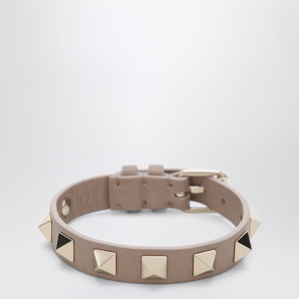 Rockstud Bracelet In Powder Pink Leather