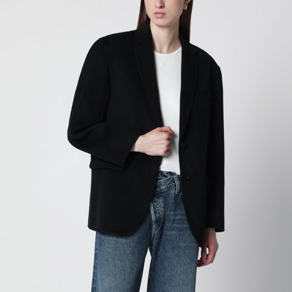 Quinn Oversized Wool-Cashmere Blazer In Black