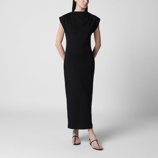 Alix Black Cotton-Blend Dress