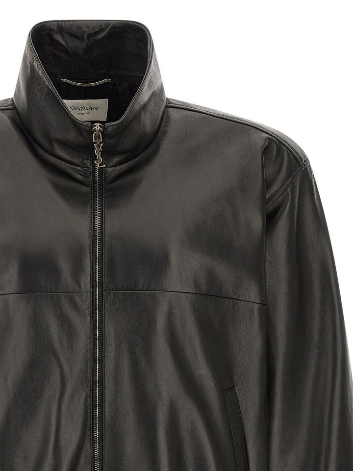 Saint Laurent Cassandre Puffer Jackets - Black | 4e1335cd2548c73a700792edd1702dc37243537a